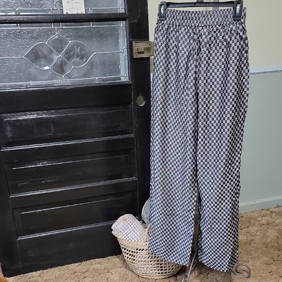 NWT DAVI & DANI Black And Grey Checkered Shirt And Pants Set Woman Size S, M, L - Picture 12 of 16